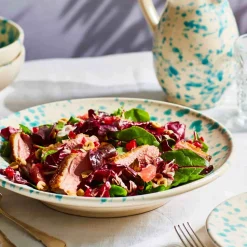 Puglia Handmade Italian Ingredients|Crockery & Dinnerware^Puglia Aquamarine Splatter Pasta Bowl, 29cm