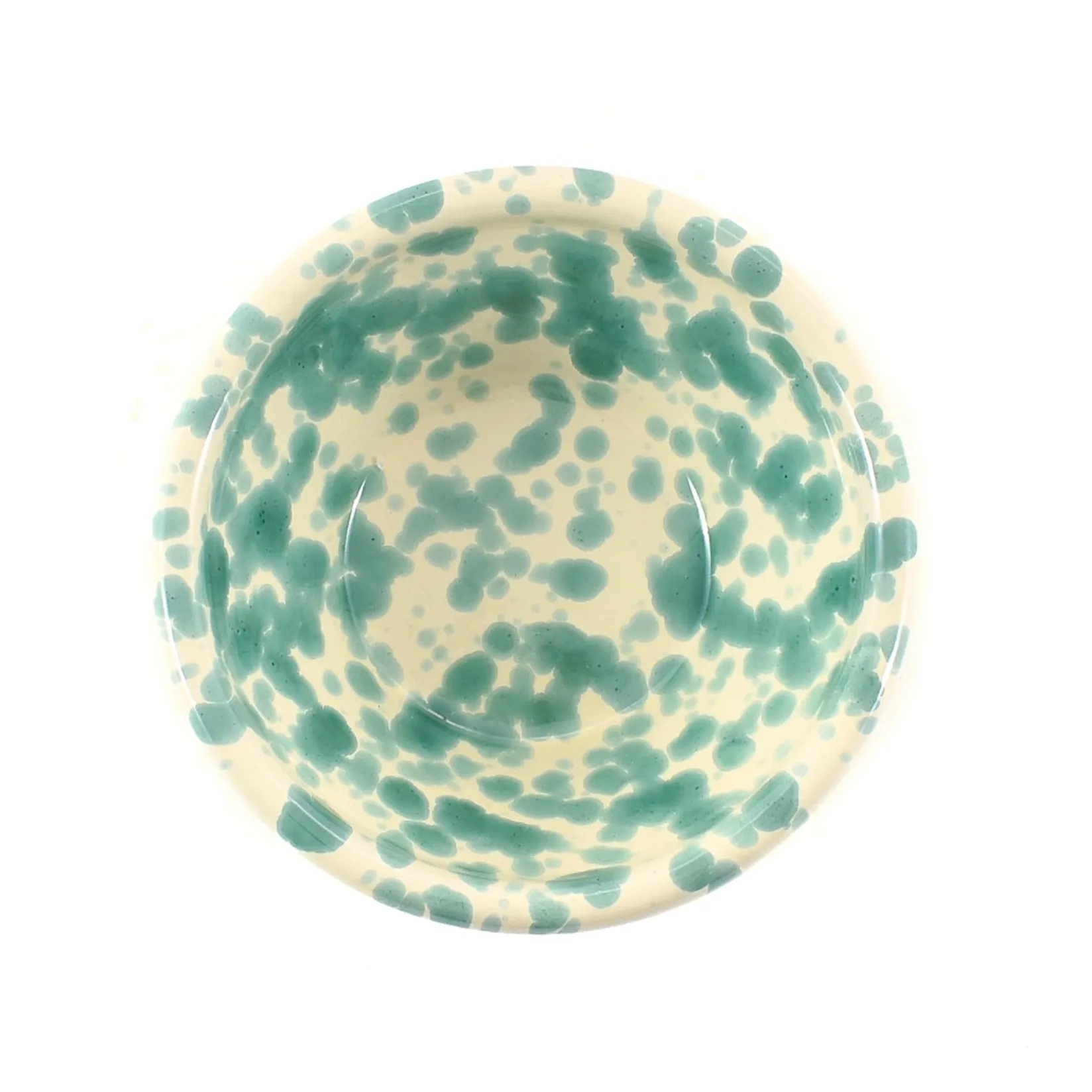 Puglia Handmade Italian Ingredients|Crockery & Dinnerware^Puglia Aquamarine Splatter Bowl, 12cm