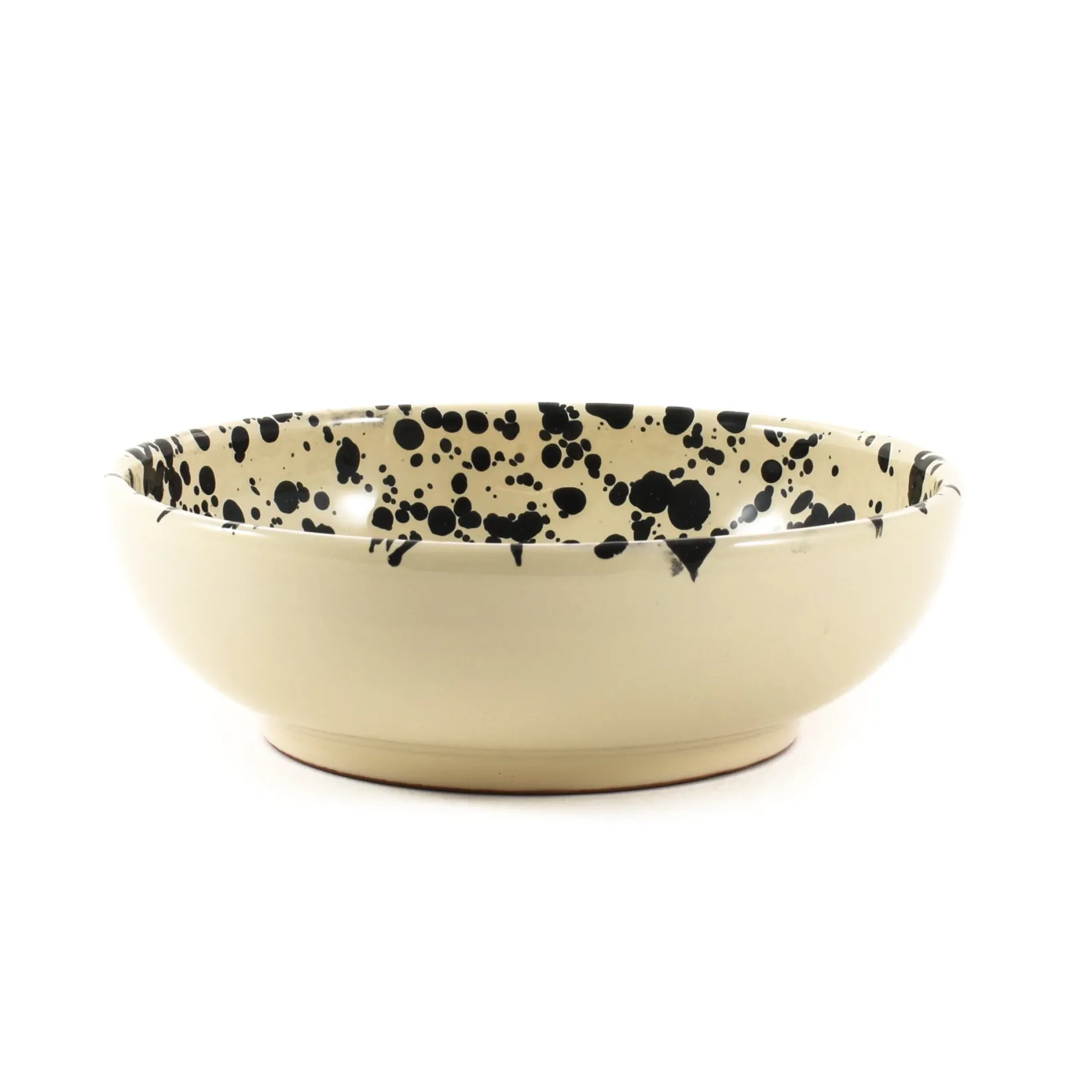 Puglia Handmade Italian Ingredients|Crockery & Dinnerware^Puglia Black Splatter Bowl, 19cm