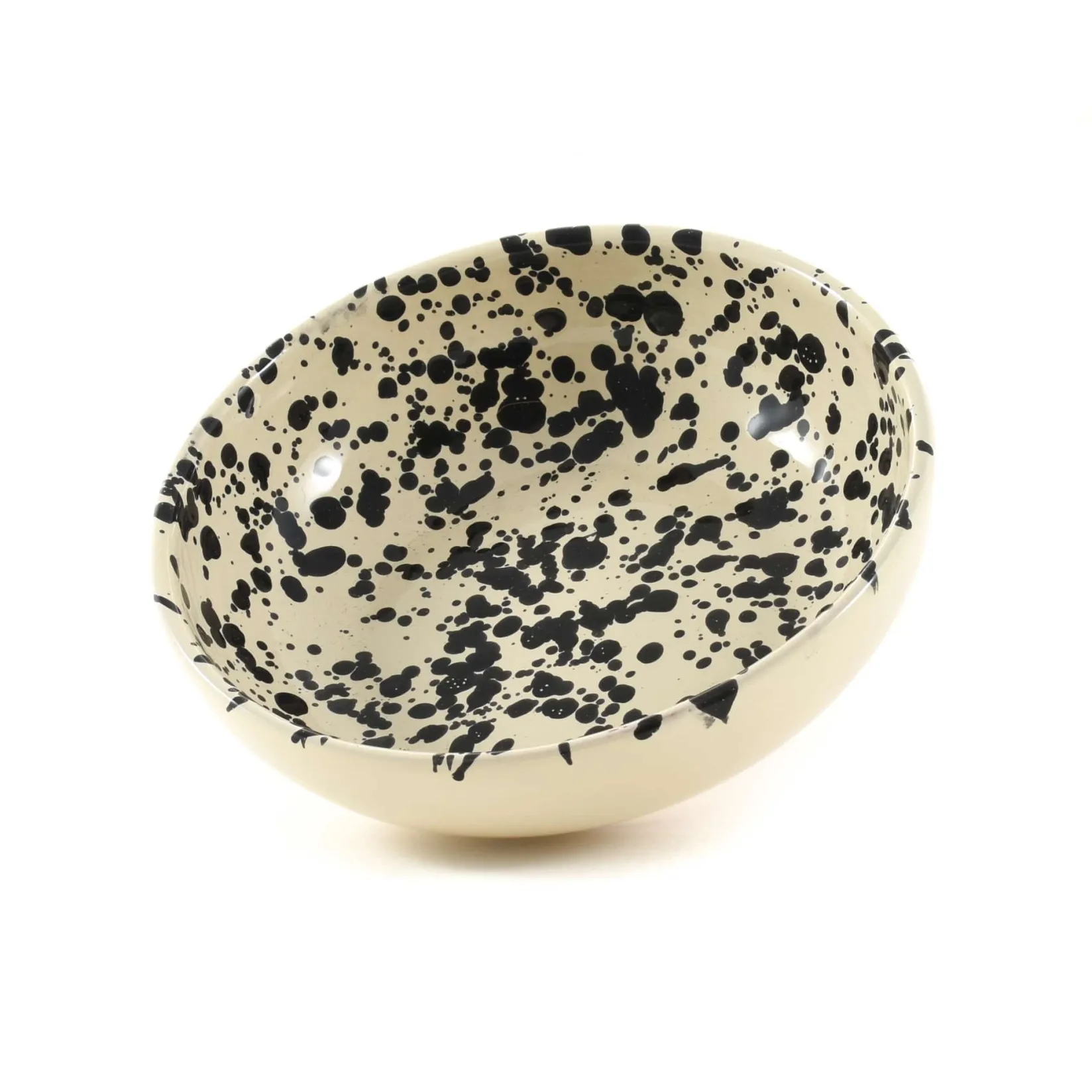 Puglia Handmade Italian Ingredients|Crockery & Dinnerware^Puglia Black Splatter Bowl, 19cm
