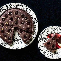 Puglia Handmade Italian Ingredients|Plates^Puglia Black Splatter Side Plate, 19cm