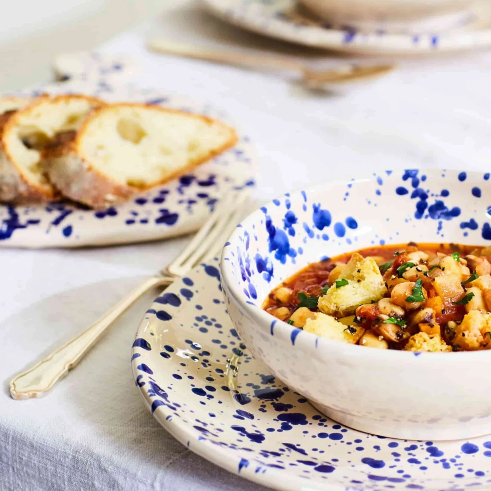 Puglia Handmade Tableware Brands|Italian Ingredients^Puglia Blue Splatter Bowl, 12cm