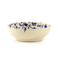 Puglia Handmade Italian Ingredients|Crockery & Dinnerware^Puglia Blue Splatter Bowl, 19cm