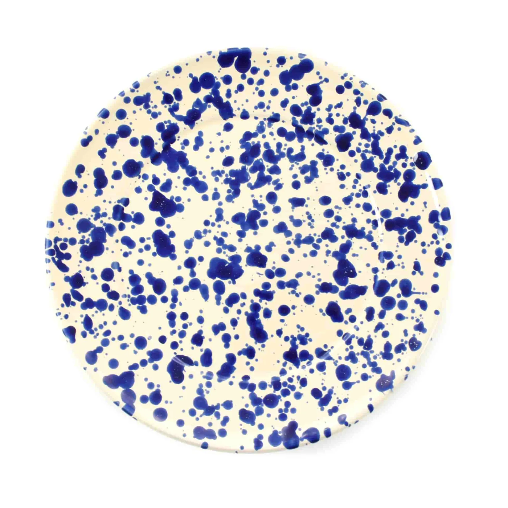 Puglia Handmade Italian Ingredients|Plates^Puglia Blue Splatter Dinner Plate, 27cm