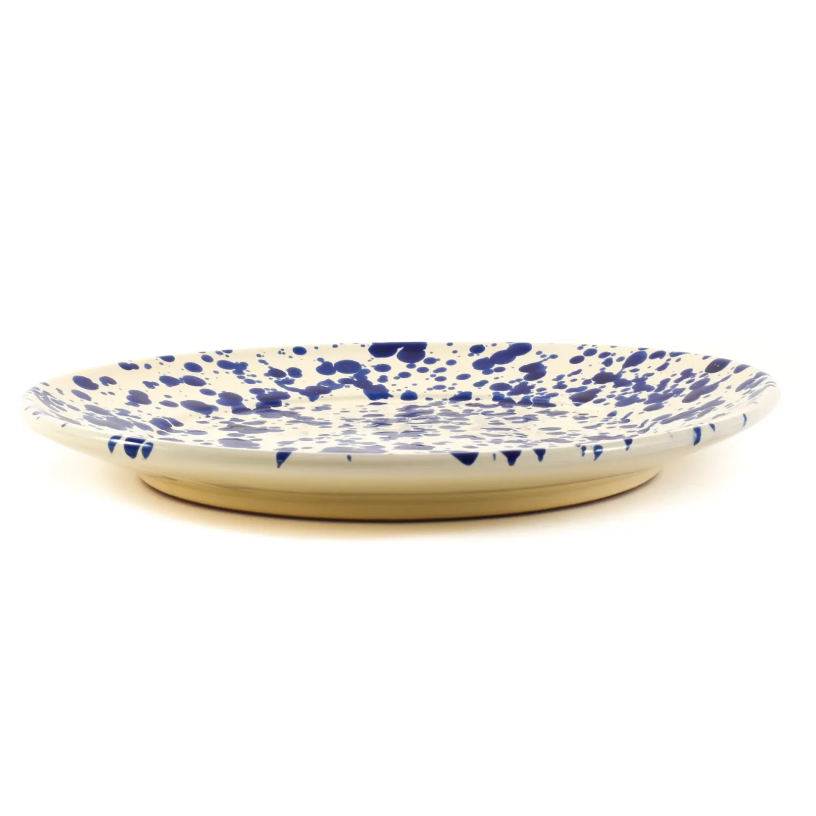 Puglia Handmade Italian Ingredients|Plates^Puglia Blue Splatter Dinner Plate, 27cm