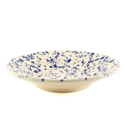 Puglia Handmade Tableware Brands|Italian Ingredients^Puglia Blue Splatter Pasta Bowl, 29cm