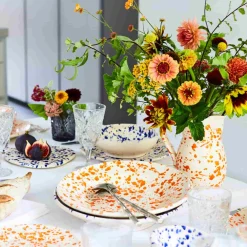 Puglia Handmade Italian Ingredients|Tableware Brands^Puglia Blue Splatter Pitcher