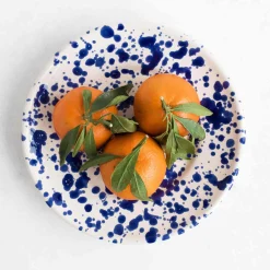 Puglia Handmade Tableware Brands|Italian Ingredients^Puglia Blue Splatter Side Plate, 19cm