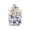 Puglia Handmade Tableware Brands|Italian Ingredients^Puglia Blue Splatter Storage Jar, 15cm