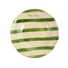 Puglia Handmade Crockery & Dinnerware|Bowls^Puglia "Cacio E Pepe" Green Stripe Pasta Bowl, 29cm