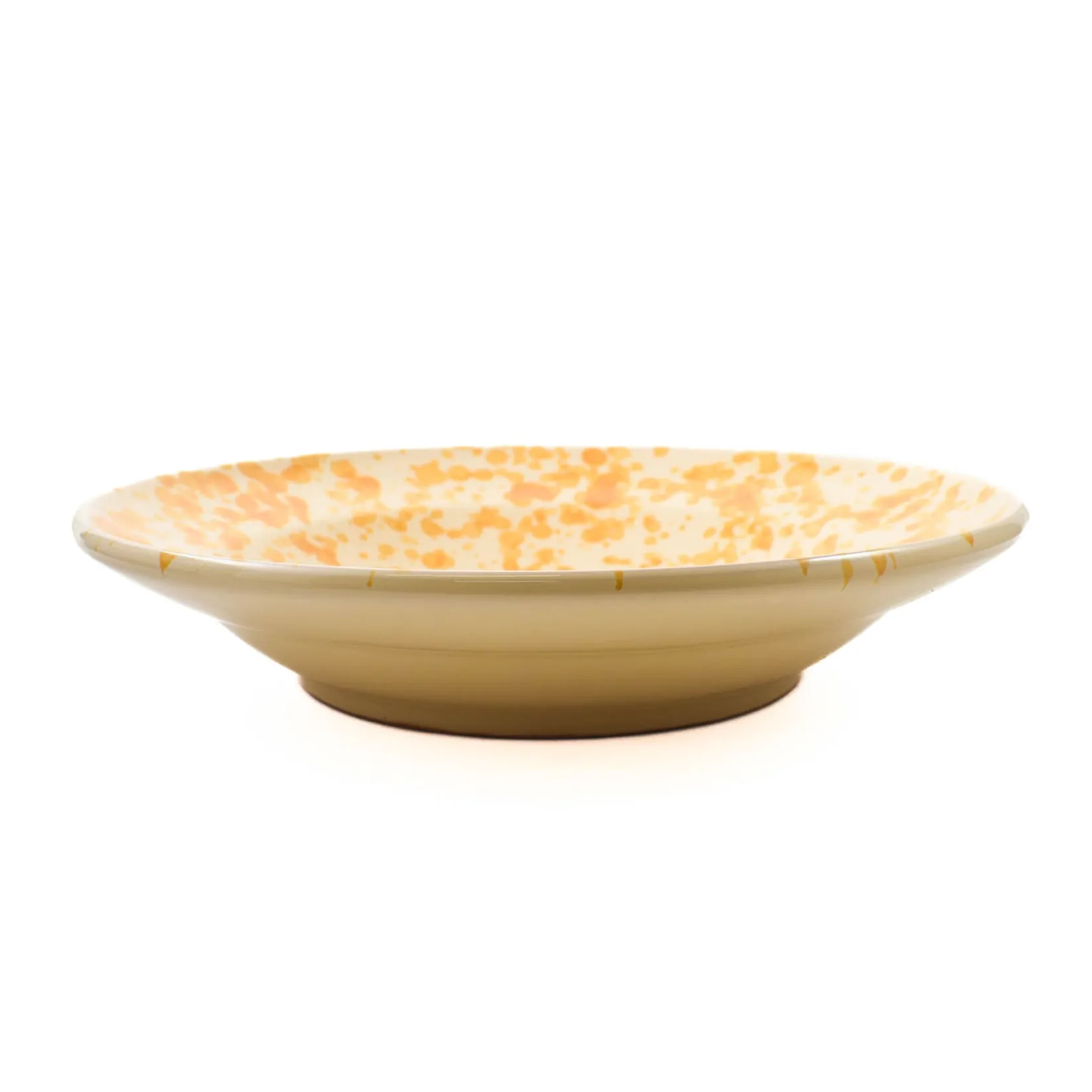Puglia Handmade Italian Ingredients|Crockery & Dinnerware^Puglia Dark Yellow Splatter Pasta Bowl, 29cm