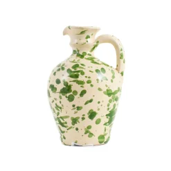 Puglia Handmade Jugs & Bottles|Tableware Brands^Puglia Green Splatter Oil Bottle, 250ml