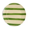 Puglia Handmade Plates|Crockery & Dinnerware^Puglia Green Stripe Dinner Plate, 27cm