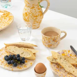 Puglia Handmade Tableware Brands|Plates^Puglia Lilac and Yellow Splatter Dinner Plate, 27cm