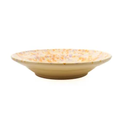 Puglia Handmade Crockery & Dinnerware|Bowls^Puglia Lilac and Yellow Splatter Pasta Bowl, 29cm