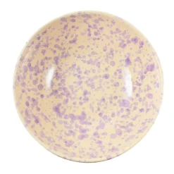 Puglia Handmade Crockery & Dinnerware|Bowls^Puglia Lilac Splatter Large Salad Bowl, 28cm