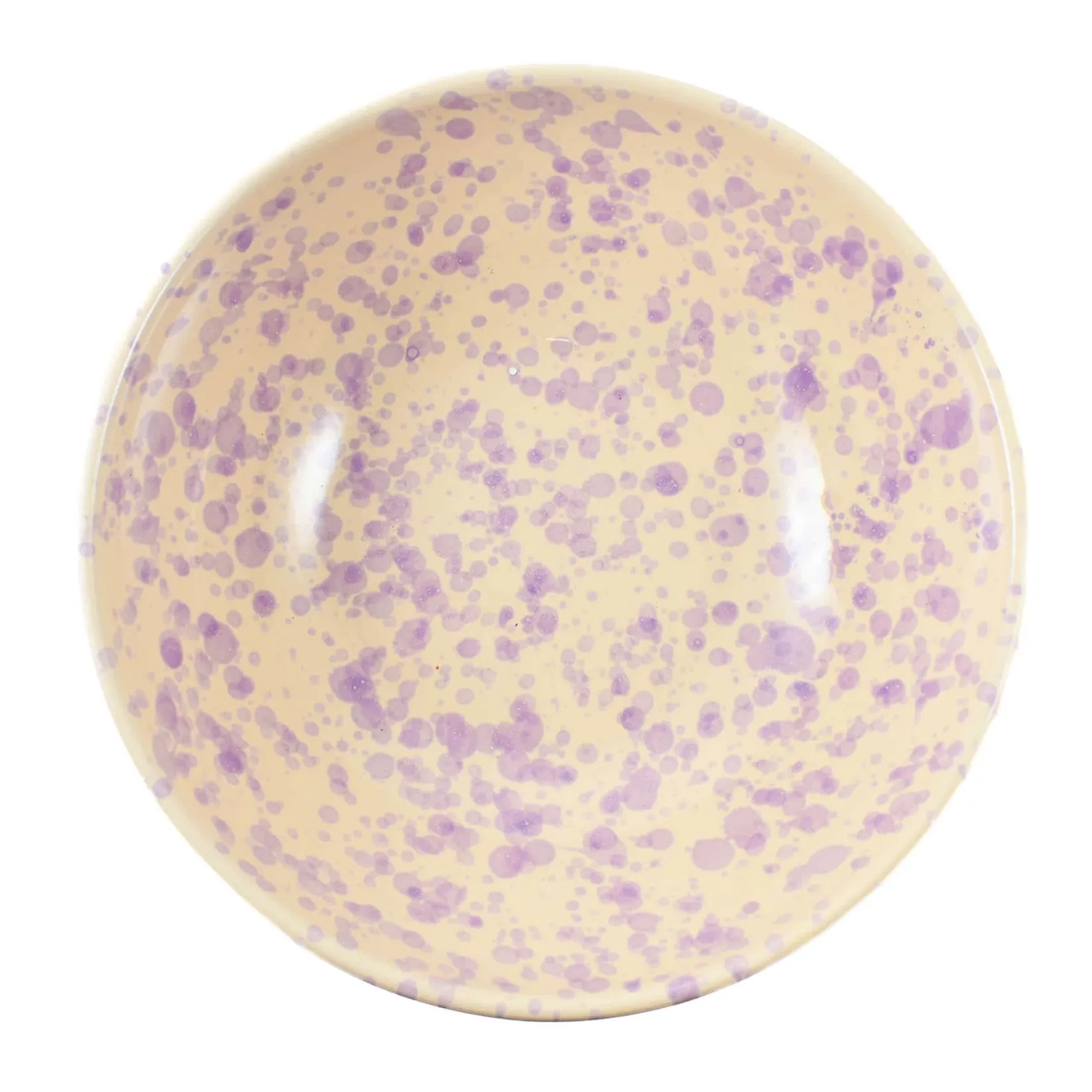 Puglia Handmade Crockery & Dinnerware|Bowls^Puglia Lilac Splatter Large Salad Bowl, 28cm