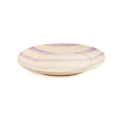 Puglia Handmade Plates|Crockery & Dinnerware^Puglia Lilac Stripe Dinner Plate, 27cm
