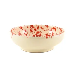 Puglia Handmade Italian Ingredients|Bowls^Puglia Red Splatter Bowl, 19cm