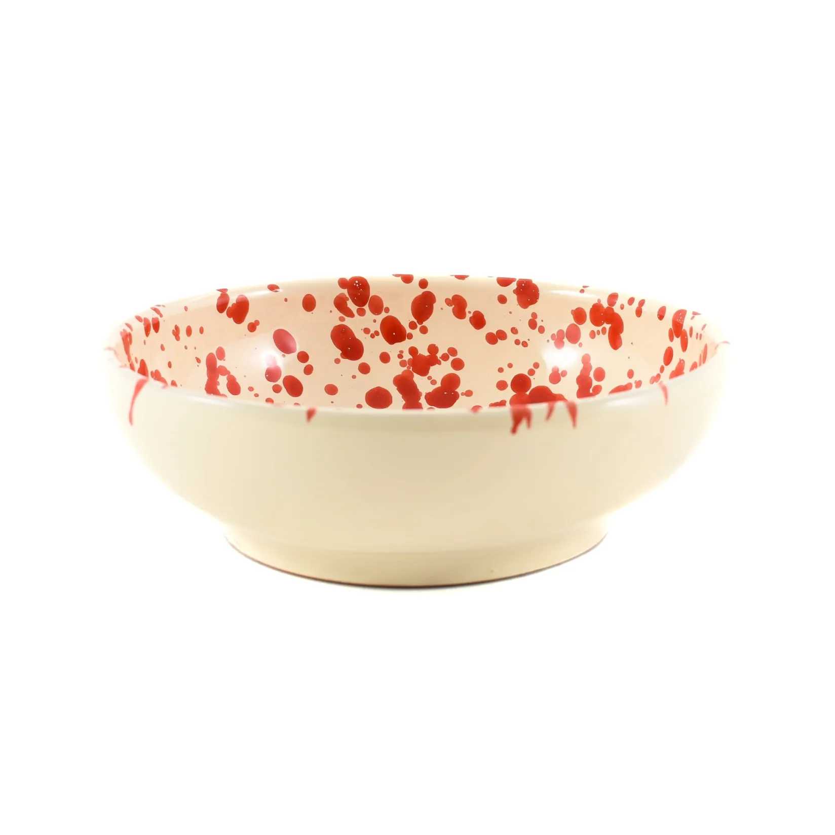 Puglia Handmade Italian Ingredients|Bowls^Puglia Red Splatter Bowl, 19cm
