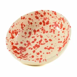 Puglia Handmade Italian Ingredients|Bowls^Puglia Red Splatter Bowl, 19cm