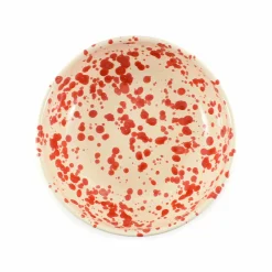 Puglia Handmade Italian Ingredients|Bowls^Puglia Red Splatter Bowl, 19cm