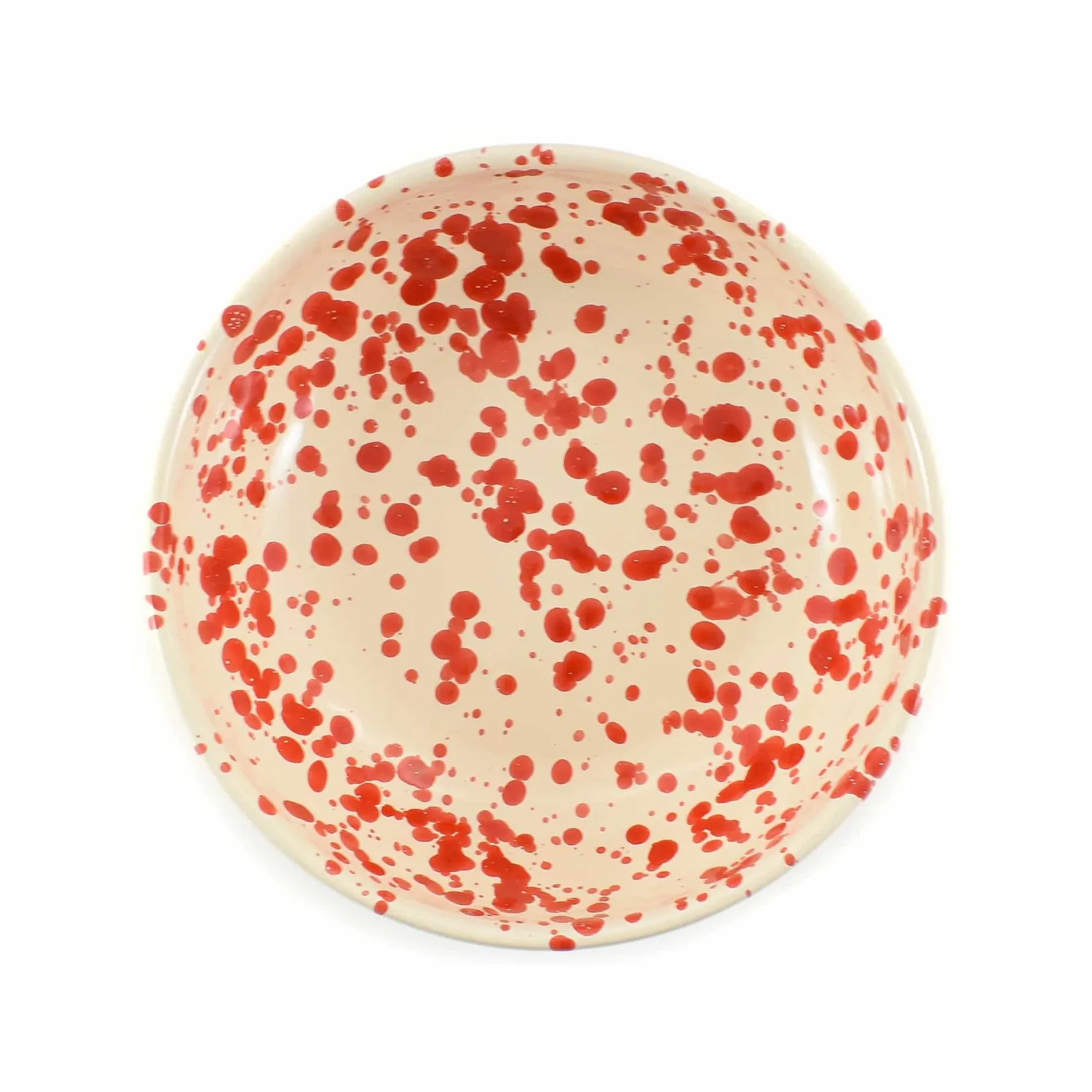 Puglia Handmade Italian Ingredients|Bowls^Puglia Red Splatter Bowl, 19cm