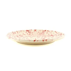 Puglia Handmade Italian Ingredients|Plates^Puglia Red Splatter Dinner Plate, 27cm