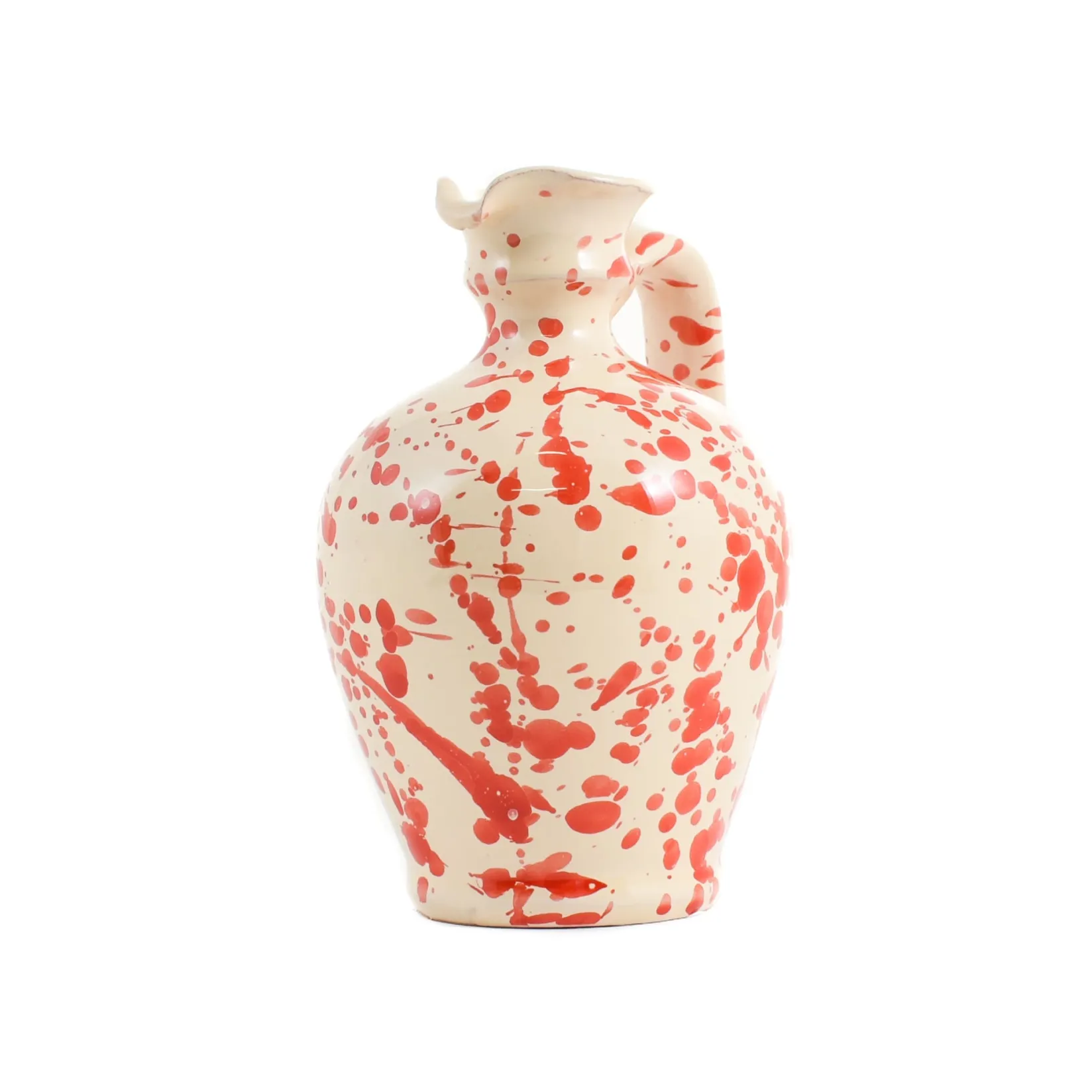 Puglia Handmade Jugs & Bottles|Tableware Brands^Puglia Red Splatter Oil Bottle, 250ml