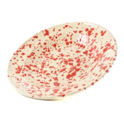 Puglia Handmade Italian Ingredients|Crockery & Dinnerware^Puglia Red Splatter Pasta Bowl, 29cm