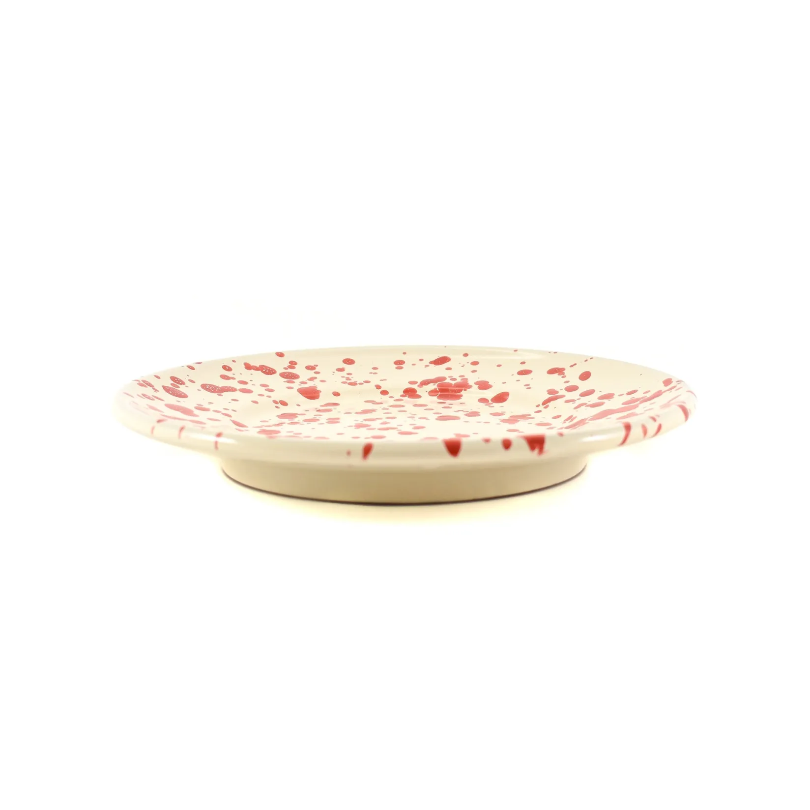 Puglia Handmade Italian Ingredients|Plates^Puglia Red Splatter Side Plate, 19cm