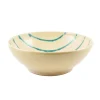 Puglia Handmade Crockery & Dinnerware|Bowls^Puglia Teal Stripe Pasta Bowl, 28cm