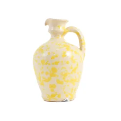 Puglia Handmade Jugs & Bottles|Tableware Brands^Puglia Yellow Splatter Oil Bottle, 250ml
