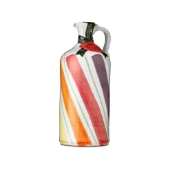 Galantino Ingredients Brands|Italian Ingredients^Puglian Extra Virgin Olive Oil in Rainbow Striped Ceramic Bottle, 500ml