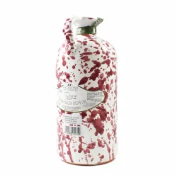 Galantino Ingredients Brands|Oil, Vinegar & Dressings^Puglian Extra Virgin Olive Oil in Burgundy Splatter Ceramic Bottle, 500ml