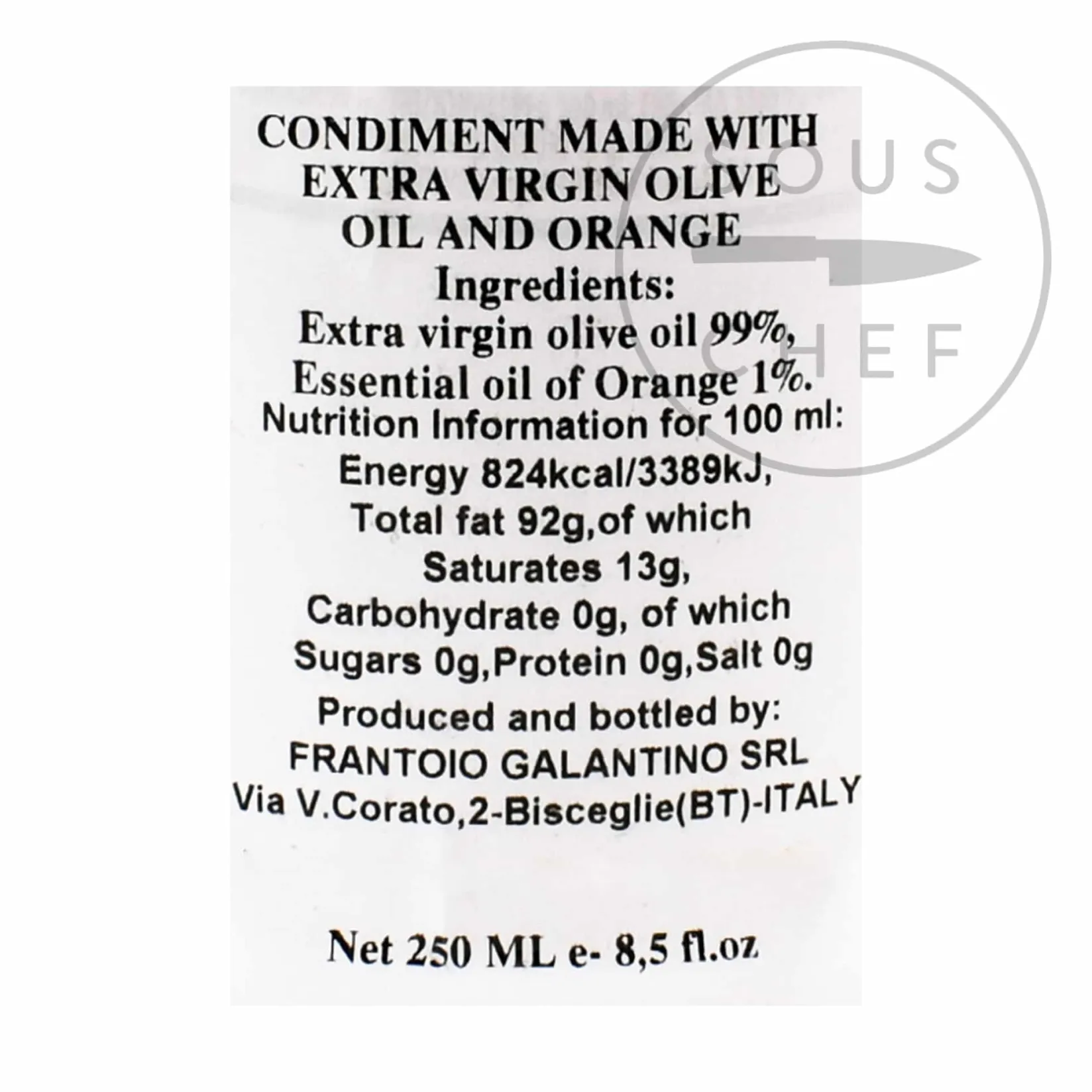 Galantino Ingredients Brands|Italian Ingredients^Puglian Olive Oil with Orange in Terracotta Bottle, 250ml