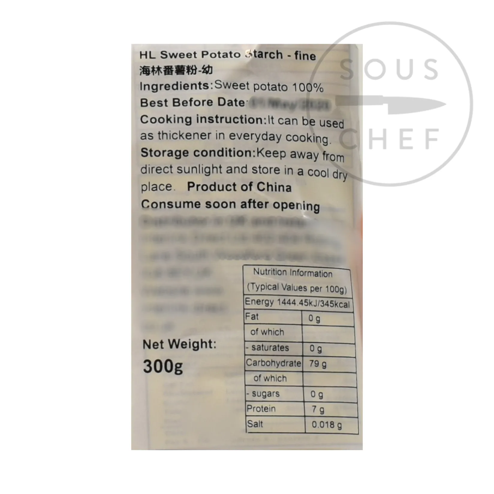 HL Ingredients Brands|Korean Ingredients^Pure Sweet Potato Starch, 300g