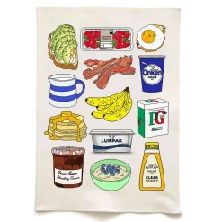 Quite Nice Clothing Kitchen Textiles & Clothing^Breakfast Organic Cotton Tea Towel