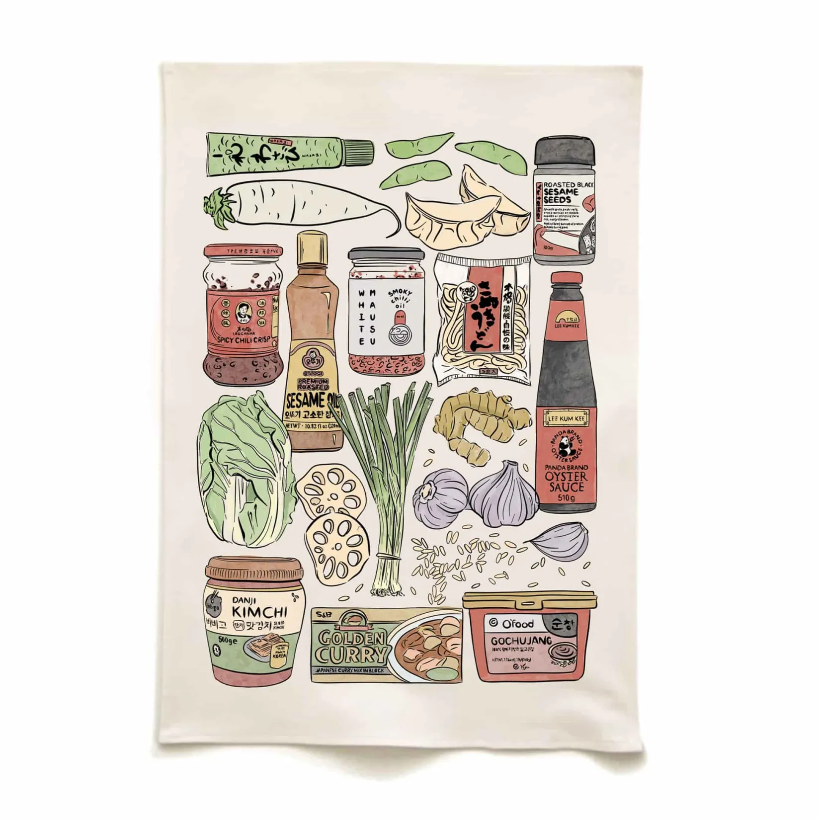 Quite Nice Clothing Kitchen Textiles & Clothing^East Asian Ingredients Organic Cotton Tea Towel