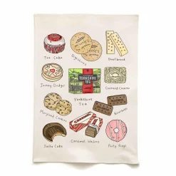 Quite Nice Clothing Kitchen Textiles & Clothing^Tea & Biscuits Organic Cotton Tea Towel