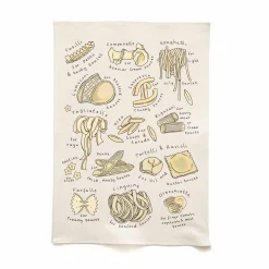 Quite Nice Clothing Kitchen Textiles & Clothing^Types of Pasta Organic Cotton Tea Towel