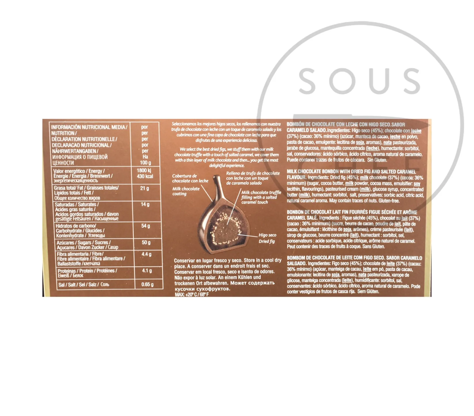 Rabitos Royale Ingredients Brands|Spanish Ingredients^Salted Caramel & Chocolate Figs, 142g