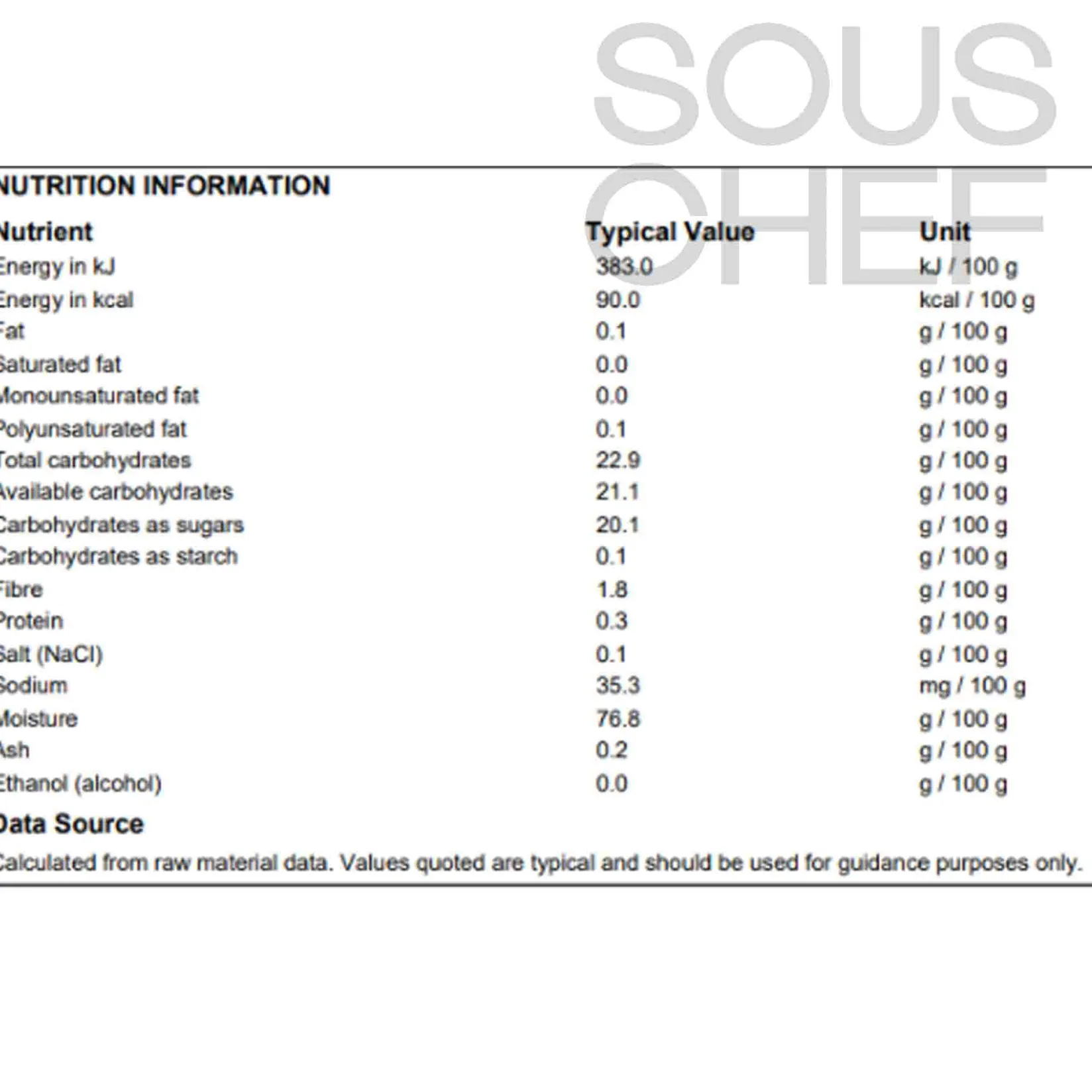 Ravifruit Ingredients Brands|Drinks^Apple Puree, 1 Litre