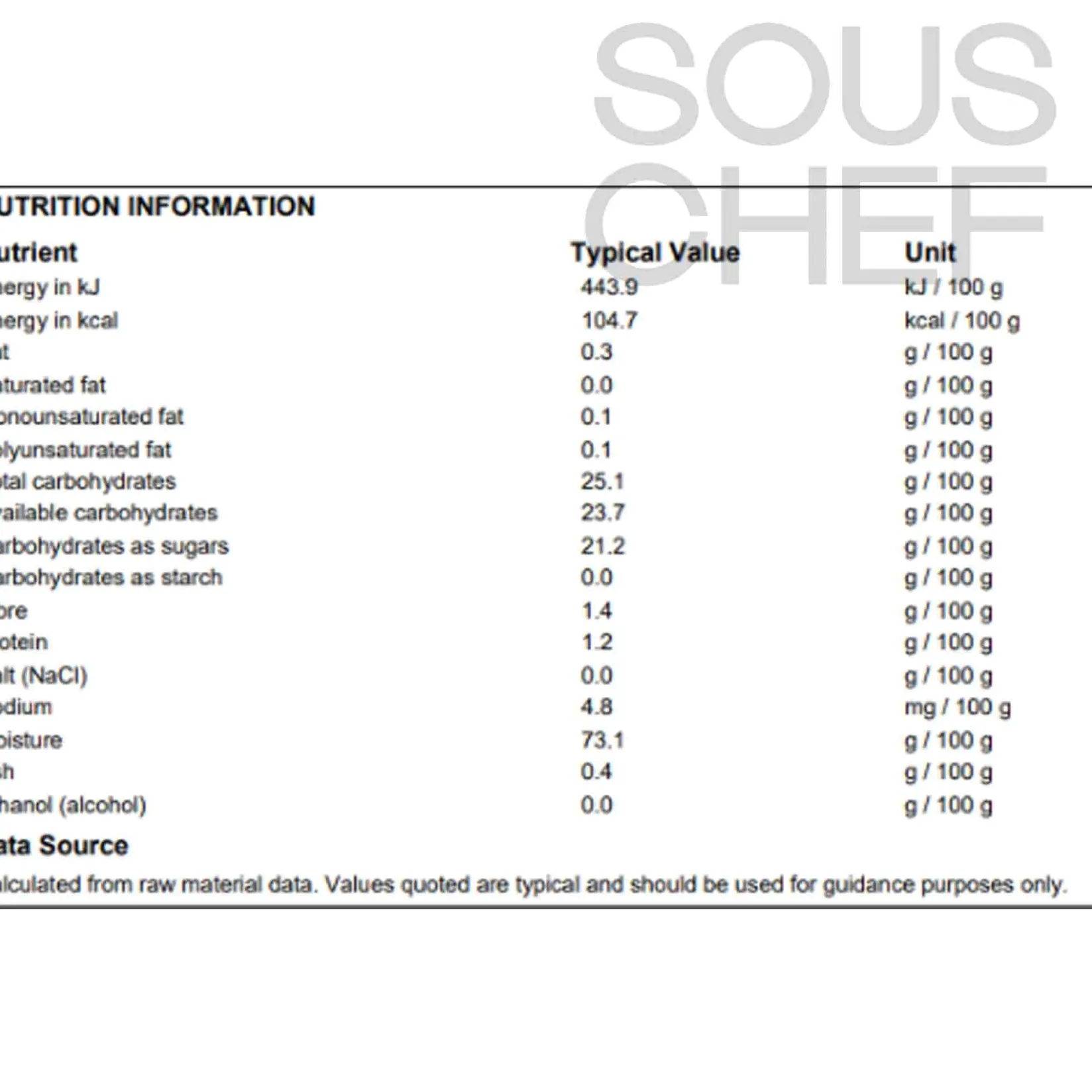 Ravifruit Ingredients Brands|Drinks^Morello Cherry Puree, 1 Litre