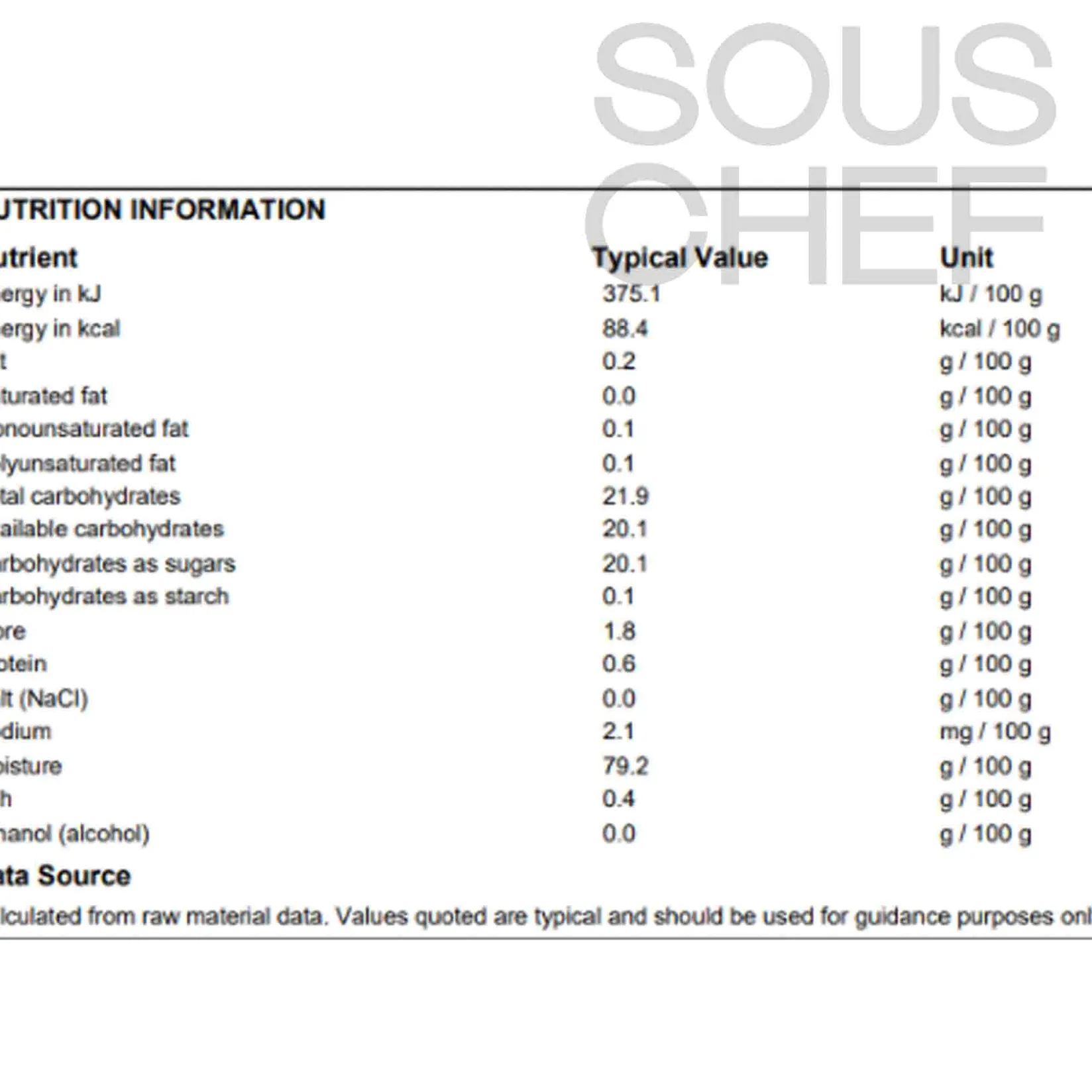 Ravifruit Ingredients Brands|Drinks^White Peach Puree, 1 Litre