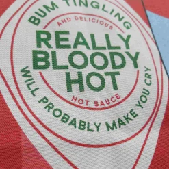 Emmmakes Kitchen Textiles & Clothing^Really Bloody Hot Hot Sauce Tea Towel