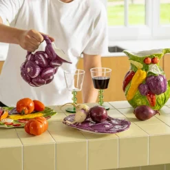 &Klevering Tableware Brands^Red Onion Ceramic Platter, 23.5cm