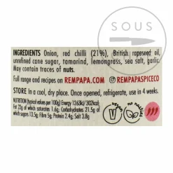 Rempapa Ingredients Brands|Southeast Asian Ingredients^Red Hot Sambal Tumis, 180g