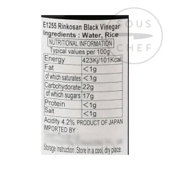 Rinkosan Japanese Ingredients|Oil, Vinegar & Dressings^Black Vinegar, 360ml