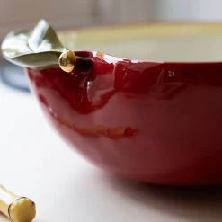 Rockett St George Crockery & Dinnerware|Bowls^Apple Bowl with Gold Detail, 19.5x21cm